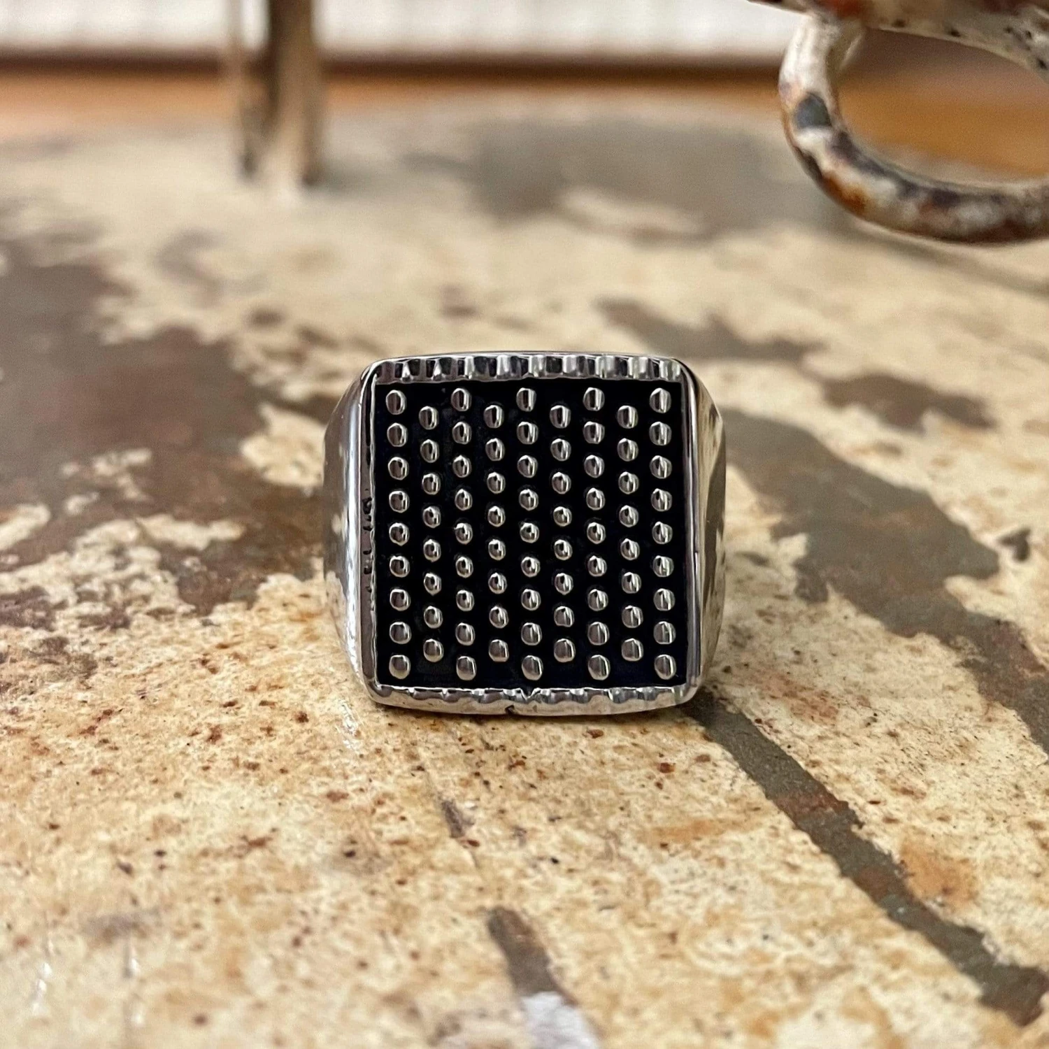 Bague La force en acier Bague La Force En Acier -Mathieu Blan Chard Soldes mathieu blanchard bague bague la force en acier 36307671843064