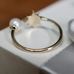 Bague Étoile Du Nord En Or 10K, Perle Et Moissanites -Mathieu Blan Chard Soldes mathieu blanchard bague etoile du nord en or 10k perle et moissanites 38990700544248