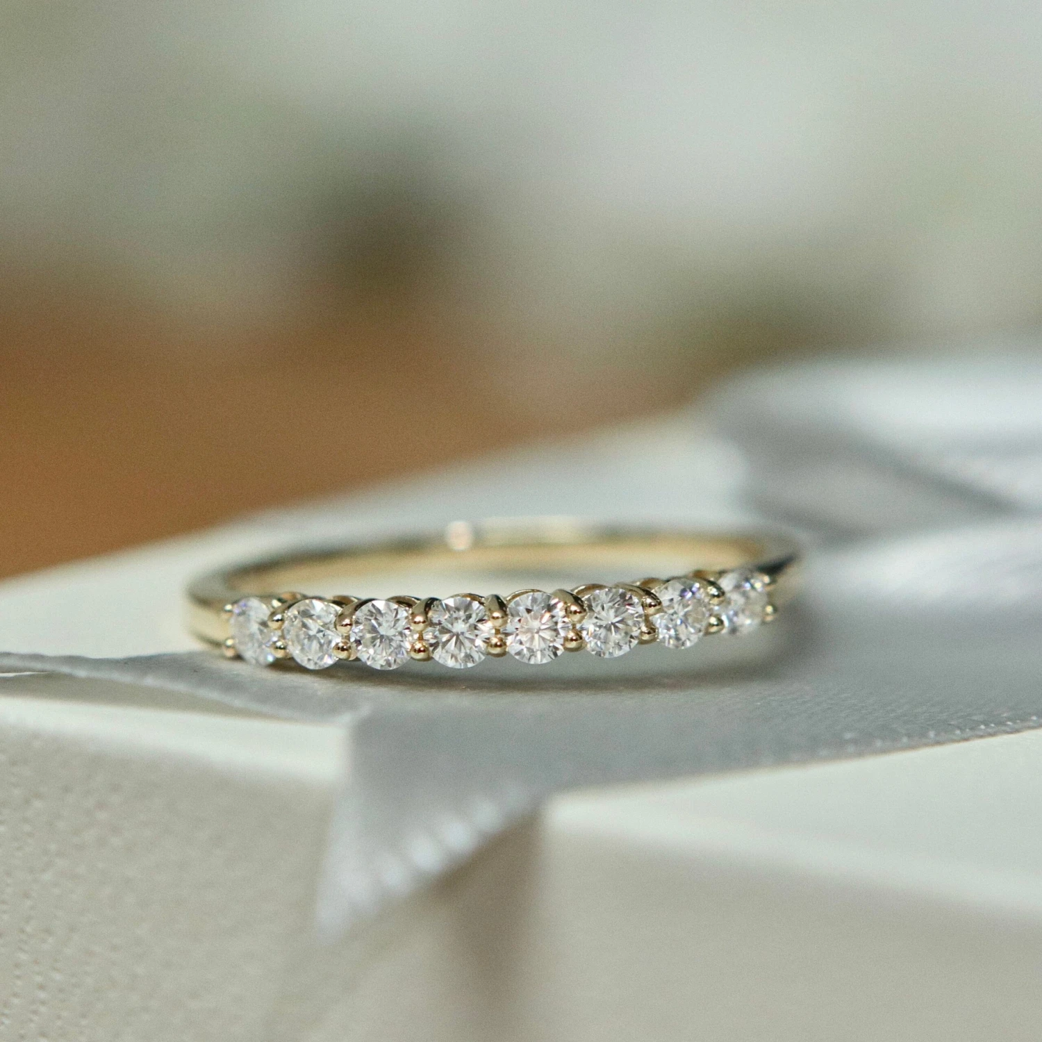 Bague semi-éternité à 8 moissanites en or 10K Bague Semi-éternité à 8 Moissanites En Or 10K -Mathieu Blan Chard Soldes mathieu blanchard bagues bague semi eternite a 8 moissanites en or jaune ou blanc 10k 39019600642296 scaled