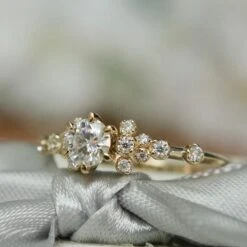 Bague Solitaire Nuage En Or 10K Et Moissanites -Mathieu Blan Chard Soldes mathieu blanchard bagues bague solitaire nuage en or 10k et moissanites 39015156908280