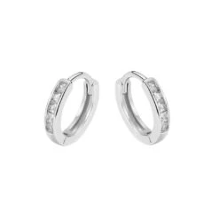 Boucles D'oreilles Huggies Princesse En Argent Sterling -Mathieu Blan Chard Soldes mathieu blanchard boucles d oreilles argent boucles d oreilles huggies princesse en argent sterling 38075951251704