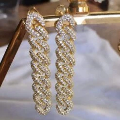 Boucles D'oreilles Chaînes Cuban Scintillantes En Argent Sterling -Mathieu Blan Chard Soldes mathieu blanchard boucles d oreilles chaines cuban scintillantes en argent sterling 30795230642343