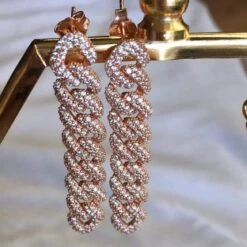 Boucles D'oreilles Chaînes Cuban Scintillantes En Argent Sterling -Mathieu Blan Chard Soldes mathieu blanchard boucles d oreilles chaines cuban scintillantes en argent sterling 36301970047224