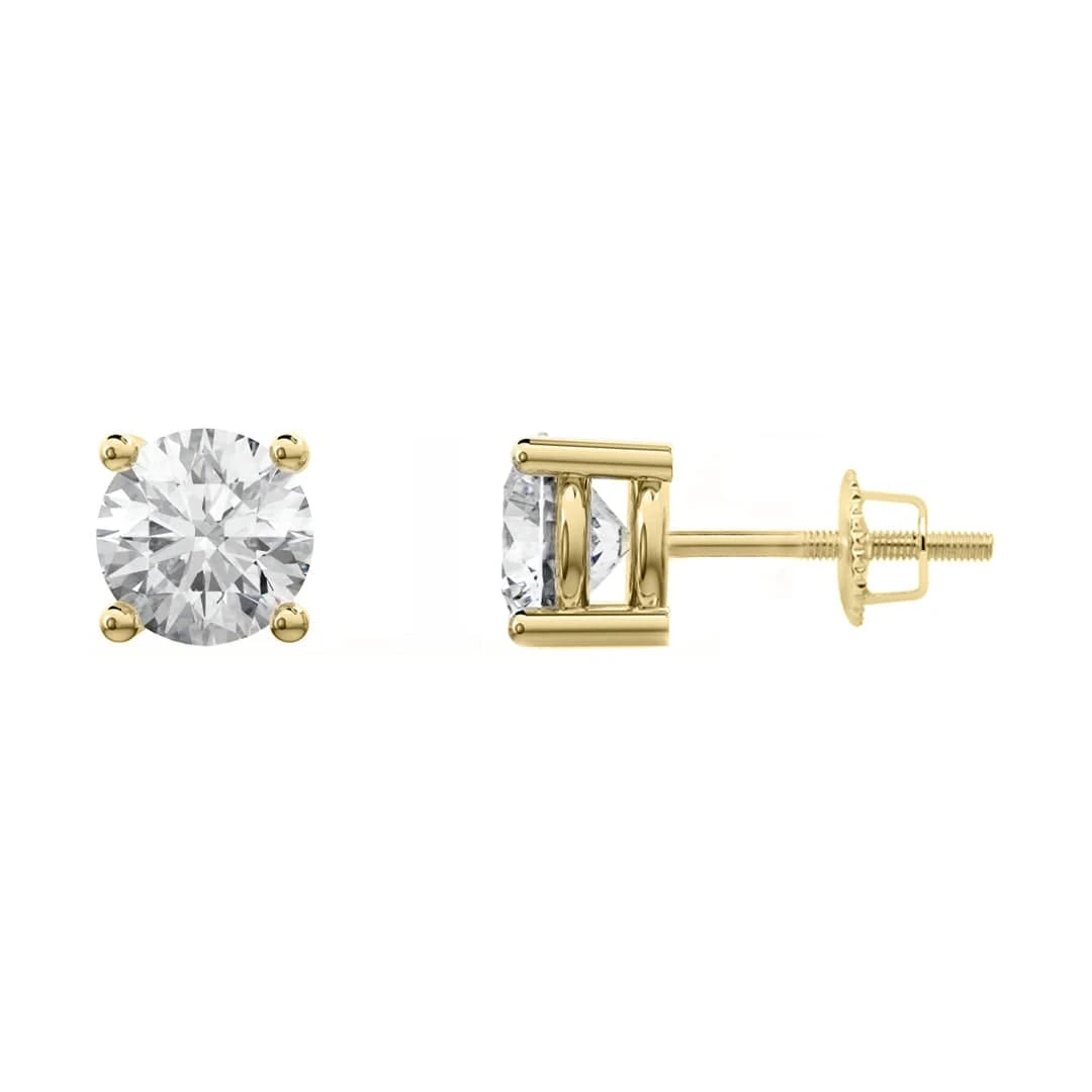 Boucles d'oreilles Classiques en or jaune ou blanc 10K et moissanites Boucles D'oreilles Classiques En Or Jaune Ou Blanc 10K Et Moissanites -Mathieu Blan Chard Soldes mathieu blanchard boucles d oreilles dore or 10k 5 mm boucles d oreilles classiques en or jaune ou blanc 10k et moissanites 38361650102520