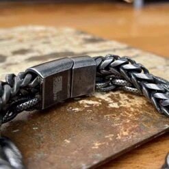 Bracelet Le Robuste Double En Acier -Mathieu Blan Chard Soldes mathieu blanchard bracelet bracelet le robuste double en acier 30756778934439