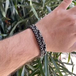 Bracelet Le Robuste Double En Acier -Mathieu Blan Chard Soldes mathieu blanchard bracelet bracelet le robuste double en acier 30756779360423