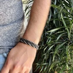 Bracelet Le Robuste Double En Acier -Mathieu Blan Chard Soldes mathieu blanchard bracelet bracelet le robuste double en acier 36163680043256