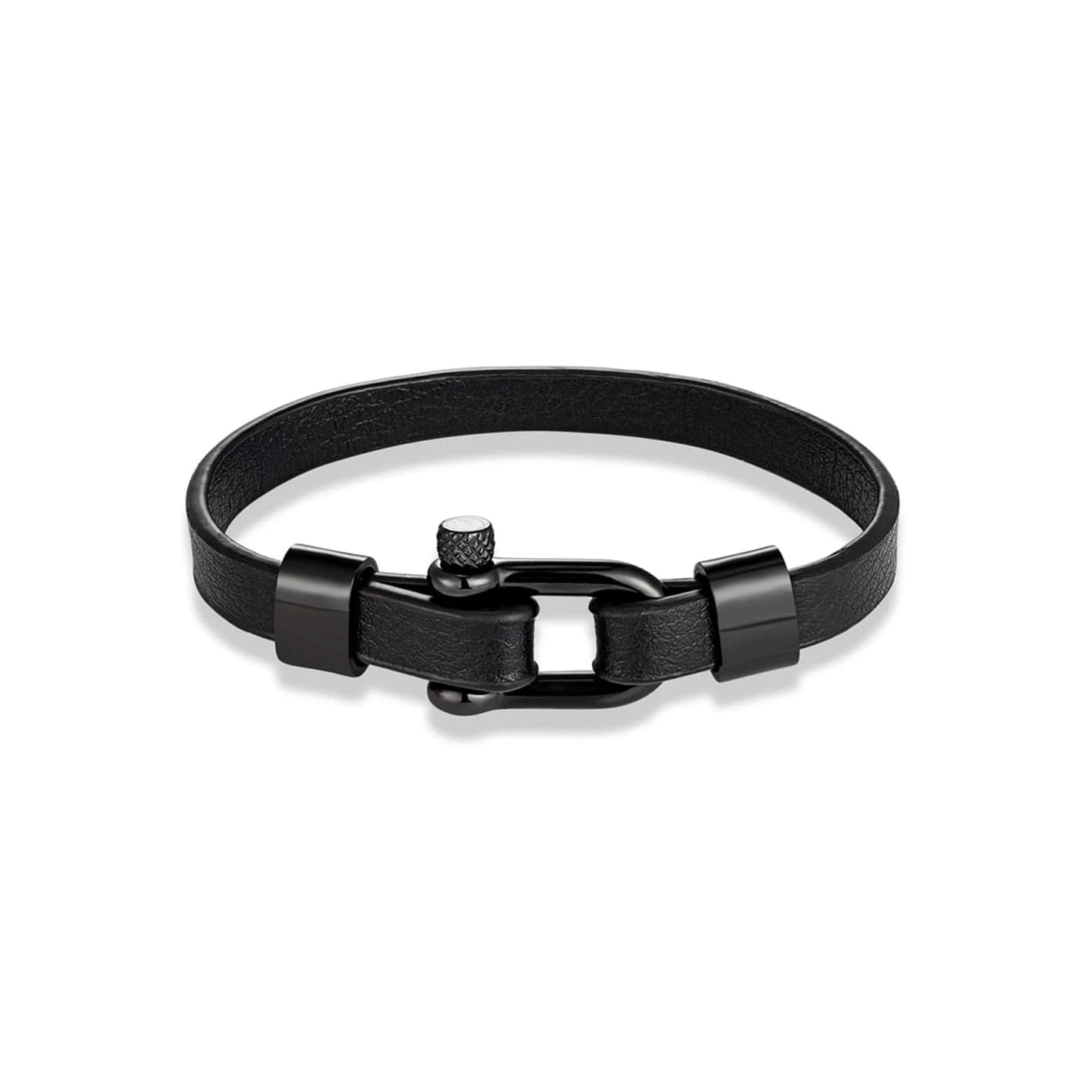 Bracelet Le Nautique en cuir et acier Bracelet Le Nautique En Cuir Et Acier -Mathieu Blan Chard Soldes mathieu blanchard bracelets bracelet le nautique en cuir et acier 37898638000376