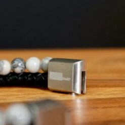 Bracelet Stone En Cuir, Acier Et Jaspe 5 Bracelet Stone En Cuir, Acier Et Jaspe -Mathieu Blan Chard Soldes mathieu blanchard bracelets bracelet stone en cuir acier et jaspe 39123193725176