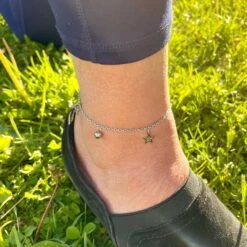 Bracelet De Cheville Étoiles En Acier -Mathieu Blan Chard Soldes mathieu blanchard bracelets de cheville bracelet de cheville etoiles en acier 37429942878456