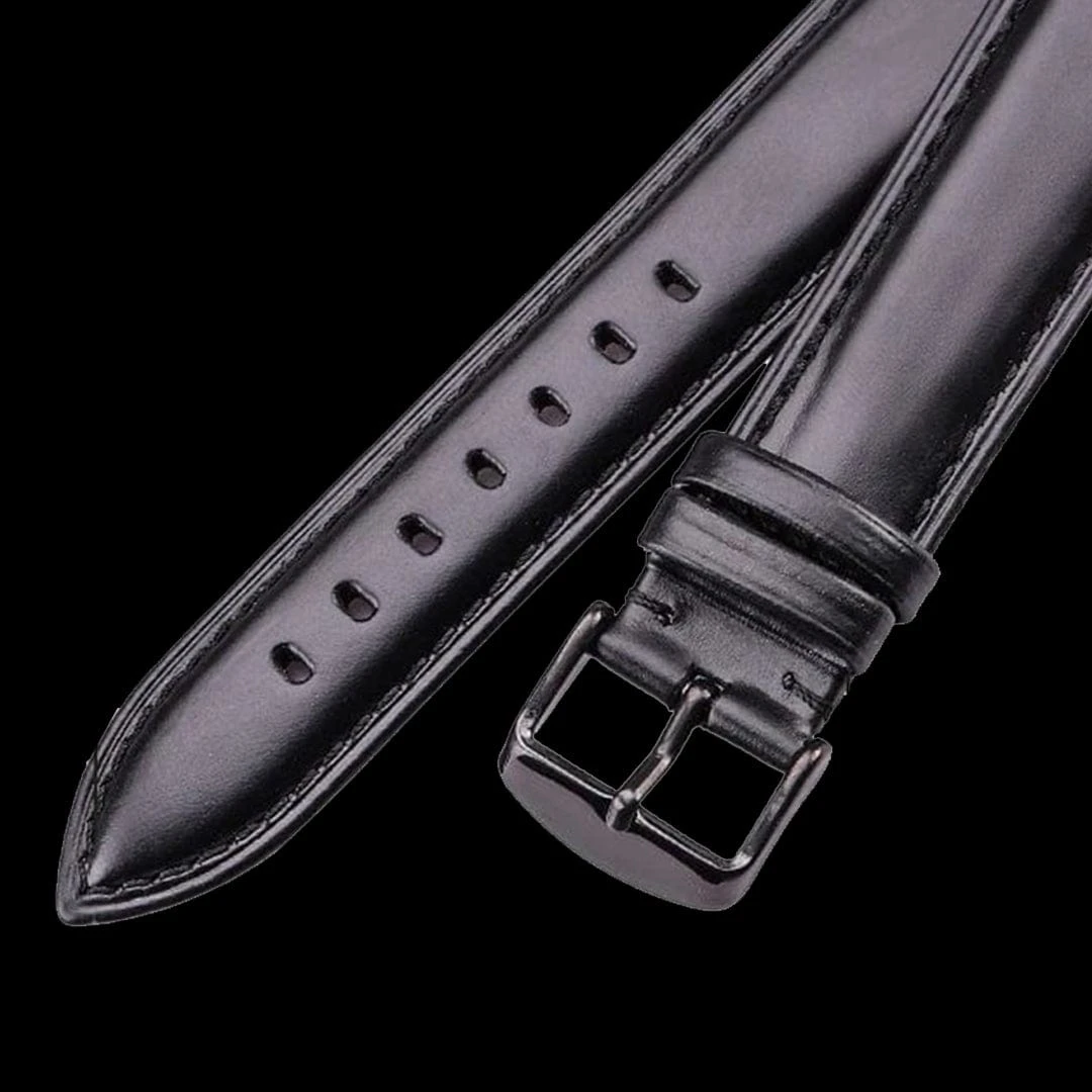 Bracelet de montre en cuir noir Bracelet De Montre En Cuir Noir -Mathieu Blan Chard Soldes mathieu blanchard bracelets de montre bracelet de montre en cuir noir 38095868756216