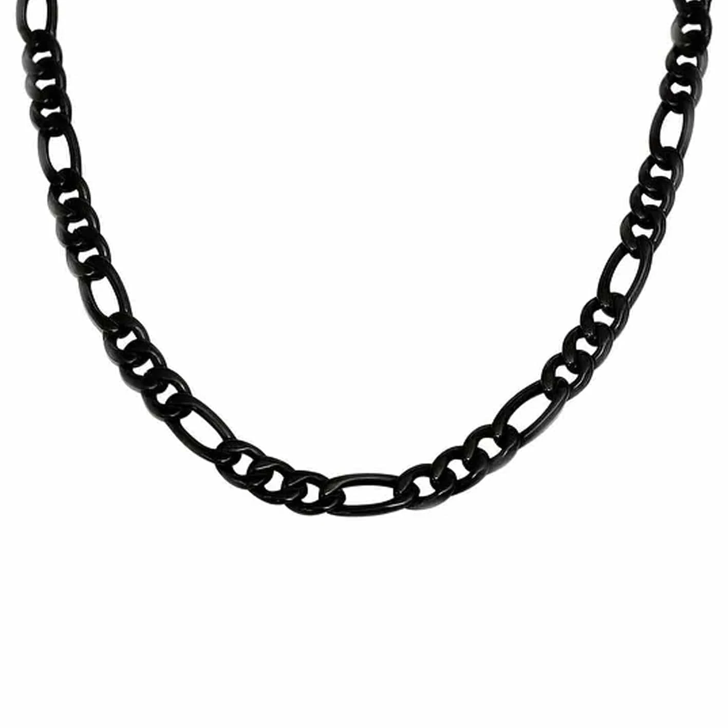 Chaîne Figaro La Force en acier Chaîne Figaro La Force En Acier -Mathieu Blan Chard Soldes mathieu blanchard chaine argent 20 pouces chaine figaro 8mm la force en acier 36496758472952