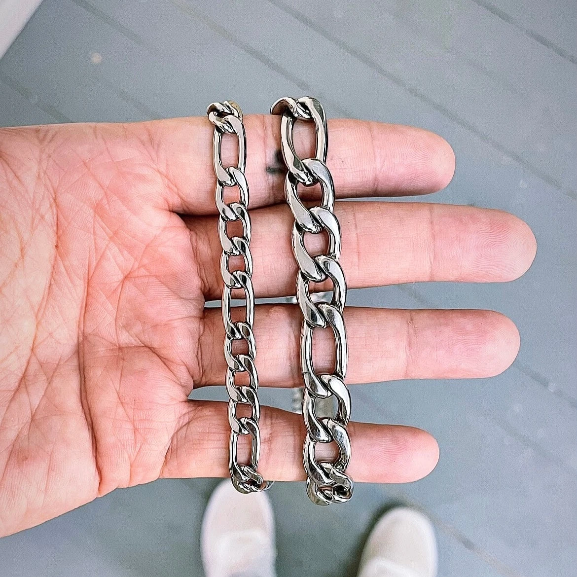 Chaîne Figaro La Force en acier Chaîne Figaro La Force En Acier -Mathieu Blan Chard Soldes mathieu blanchard chaine chaine figaro la force en acier 39143347126520