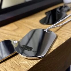 Collier Plaques Militaires La Force En Acier -Mathieu Blan Chard Soldes mathieu blanchard collier collier plaques militaires la force en acier 28337172775079