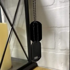 Collier Plaques Militaires La Force En Acier -Mathieu Blan Chard Soldes mathieu blanchard collier collier plaques militaires la force en acier 36167070580984