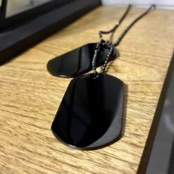 Collier Plaques Militaires La Force En Acier -Mathieu Blan Chard Soldes mathieu blanchard collier collier plaques militaires la force en acier 36297060090104