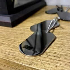 Collier Plaques Militaires La Force En Acier -Mathieu Blan Chard Soldes mathieu blanchard collier collier plaques militaires la force en acier 36297074835704