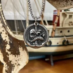 Collier Profondeur Marin En Acier -Mathieu Blan Chard Soldes mathieu blanchard collier collier profondeur marin en acier 30756255727783