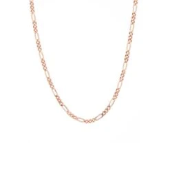 Chaîne Figaro En Argent Sterling -Mathieu Blan Chard Soldes mathieu blanchard rose 18 pouces bracelet de cheville figaro en argent sterling 39126222078200