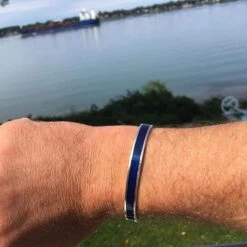 Bracelet Manic Bleu Lapis En Argent Sterling -Mathieu Blan Chard Soldes michaud michaud bracelet bracelet manic bleu lapis en argent sterling 34436223336696