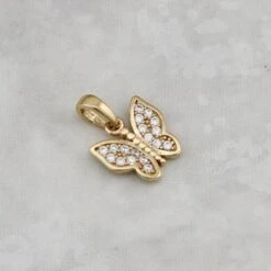 Pendentif Papillon En Or Jaune 10K