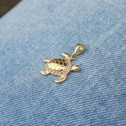 Pendentif Tortue En Or 10K