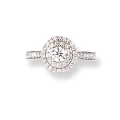 Platinum Diamond Engagement Ring & Wedding Band Set LR-6642 -Mathieu Blan Chard Soldes platinum diamond engagement ring wedding band set 2