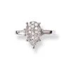 Platinum Diamond Ring In Cluster Design LR-6724