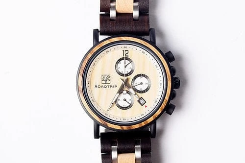 Montre en bois Naturel Montre En Bois Naturel -Mathieu Blan Chard Soldes roadtripmadewood montres montre en bois naturel 37522551144696