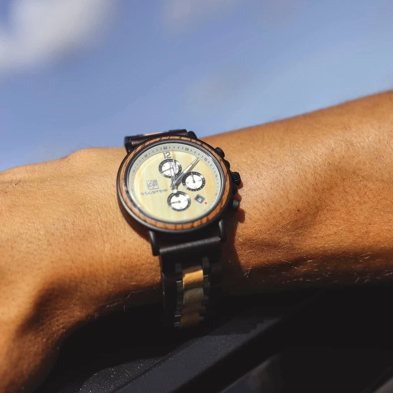 Montre en bois Naturel Montre En Bois Naturel -Mathieu Blan Chard Soldes roadtripmadewood montres montre en bois naturel 37921062387960