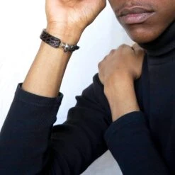 Bracelet En Cuir De Crocodile, Perle De Tahiti Et Argent Sterling -Mathieu Blan Chard Soldes romeo j bracelet en cuir de crocodile perle de tahiti et argent 20990813733031