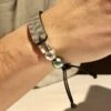 Bracelet En Cuir De Python, Perle De Tahiti Et Argent Sterling