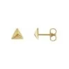 Boucles D'oreilles Pyramides En Or Jaune 10K
