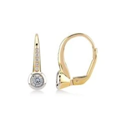 Boucles D'oreilles En Or Blanc Ou Jaune 10K