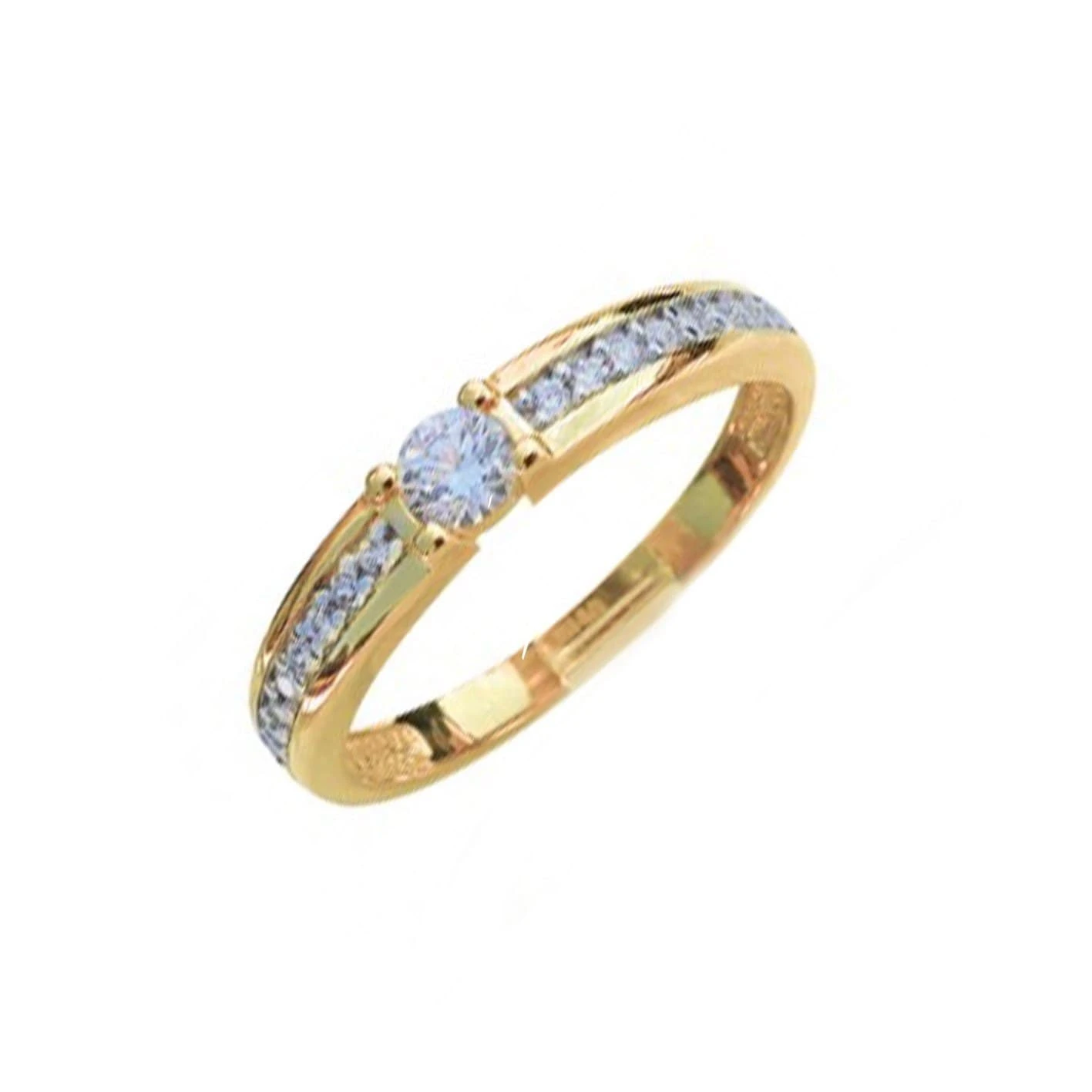 Bague Semi-éternité en or jaune ou blanc 10K Bague Semi-éternité En Or Jaune Ou Blanc 10K -Mathieu Blan Chard Soldes rpm grandeur 6 5 dore bague semi eternite cz en or jaune ou blanc 10k 28895698288807