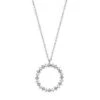 Sterling Silver Rhodium Plated Cubic Zirconia Pendant With Chain SN285A