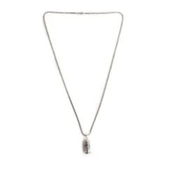 Collier Boitier Protection En Argent Sterling - Homme -Mathieu Blan Chard Soldes symbollia collier boitier protection en argent homme 36297510813944