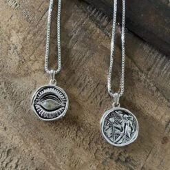 Collier Près De Moi / Veille Sur Nous En Argent Sterling -Mathieu Blan Chard Soldes symbollia collier pres de moi veille sur nous cz en argent 28252715843751